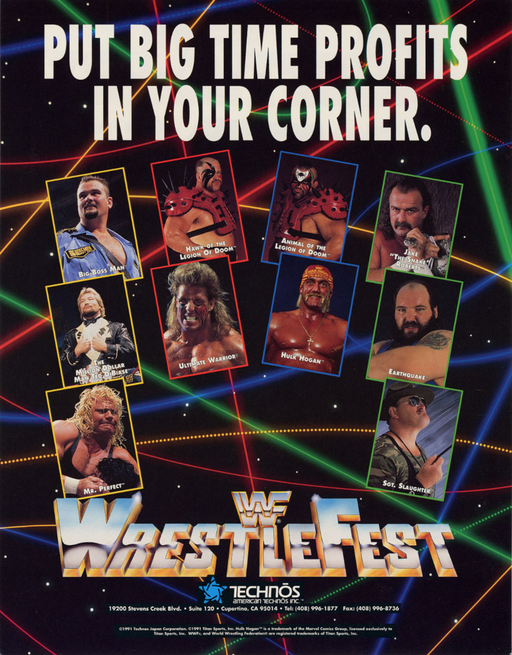 WWF WrestleFest (US) Arcade Game Cover